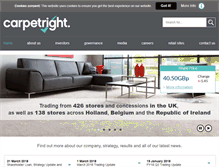 Tablet Screenshot of carpetright.plc.uk